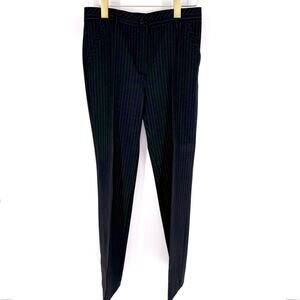 Jennifer Tattanelli Casini Black Pinstripe Slim Trousers 28" Waist